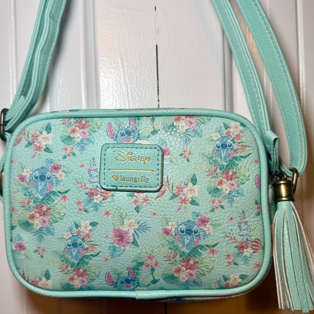 Loungefly Disney Stitch Floral Crossbody Camera Bag